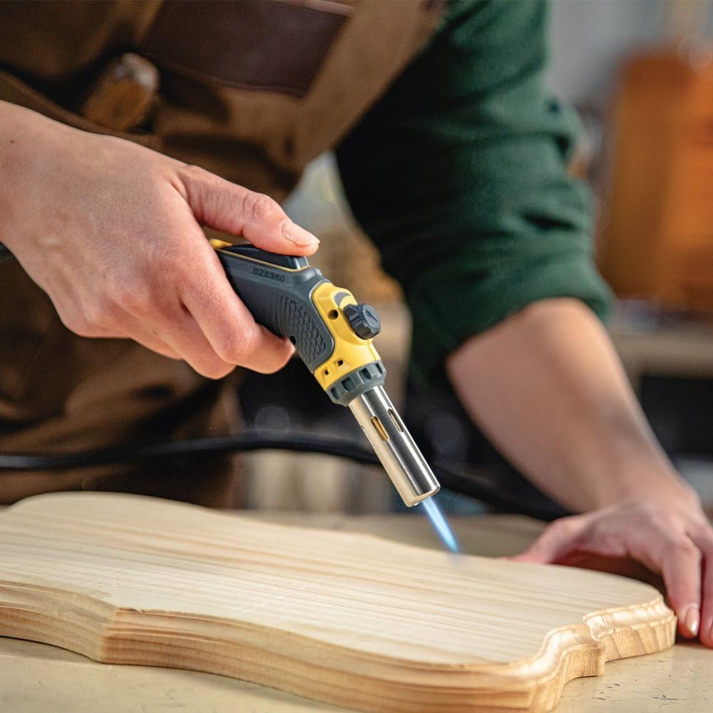 Close-Up of Bernzomatic FirePoint Creator Tool’s Precision Flame in Action