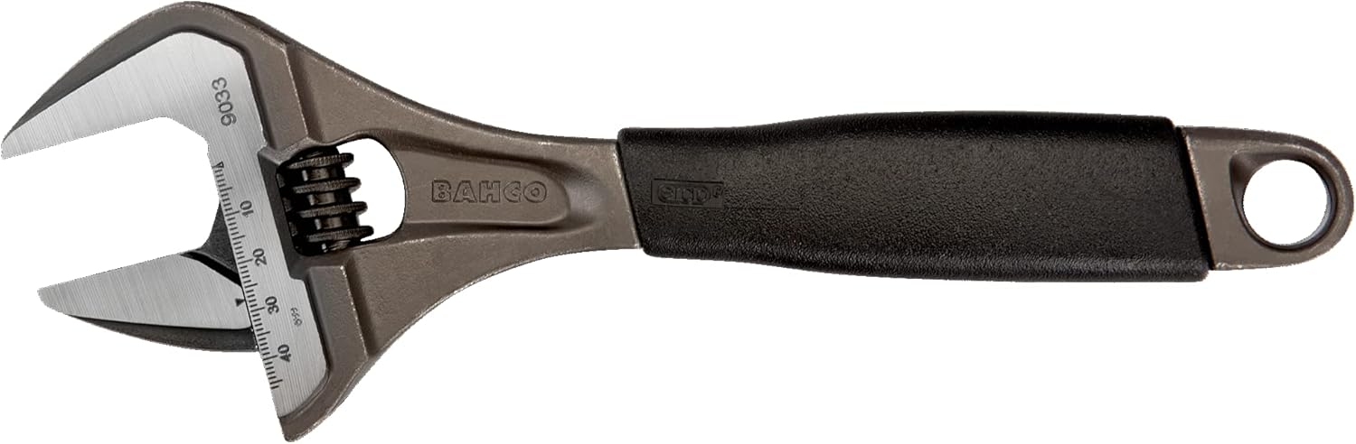 Bahco 9033 R US Ergo X-Wide Adjustable Wrench with Extra-Wide Jaw
