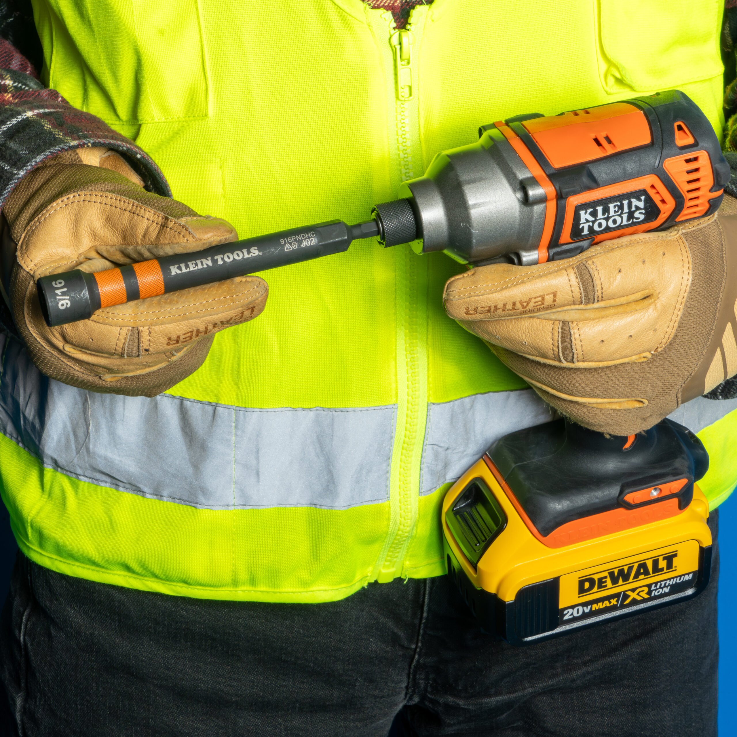 Klein 32950 Nut Drivers Set in Use on an Electrical Panel
