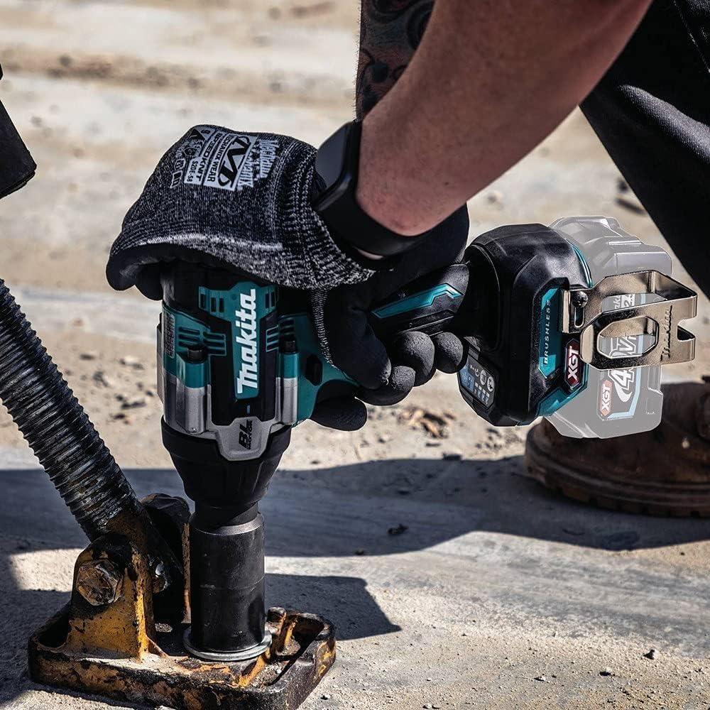 Makita 40V Max XGT Impact Wrench in Action on a Construction Site