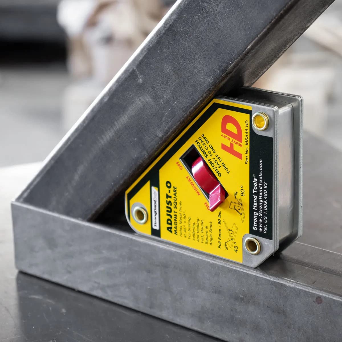 Strong Hand Tools MSA46-HD Magnet Square Holding Metal Pieces in Place During Welding
