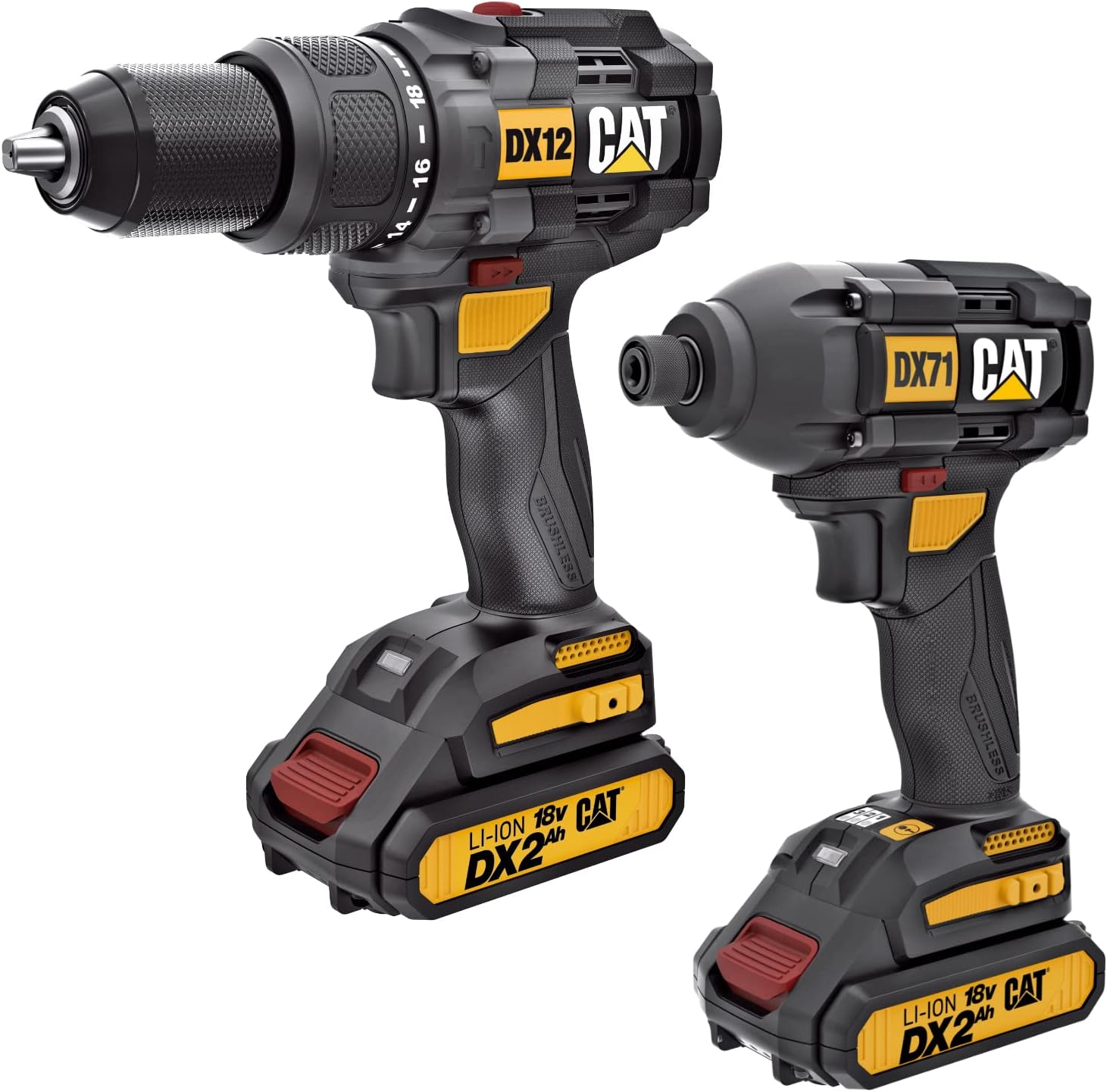 The Cat 18V Cordless Hammer Drill and Impact Driver Combo Kit offers power and versatility for all your projects.