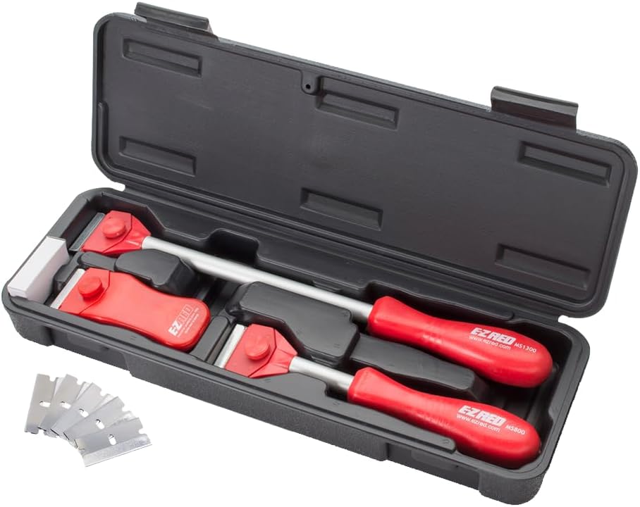 The EZ RED MS3000 Monster Scraper Kit is a robust tool designed for heavy-duty scraping tasks.