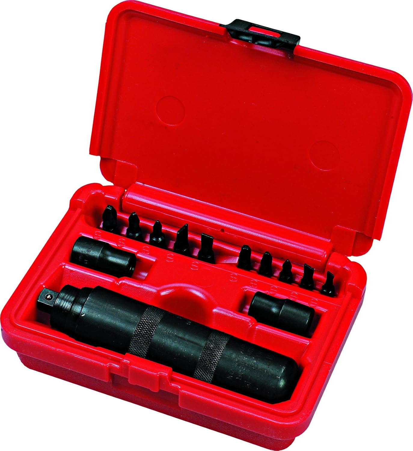 The Proto 3/8" Drive 13 Piece Hand Impact Driver Set is a heavy-duty solution for demanding fastening and loosening tasks.