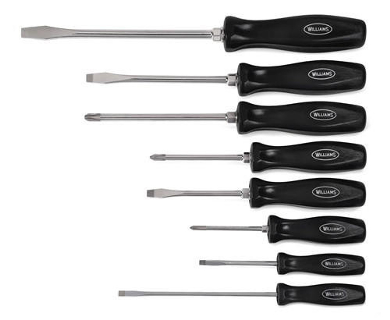 The Williams 8-Piece Endurogrip Multi-Size Screwdriver Set, offering unmatched grip and versatility.